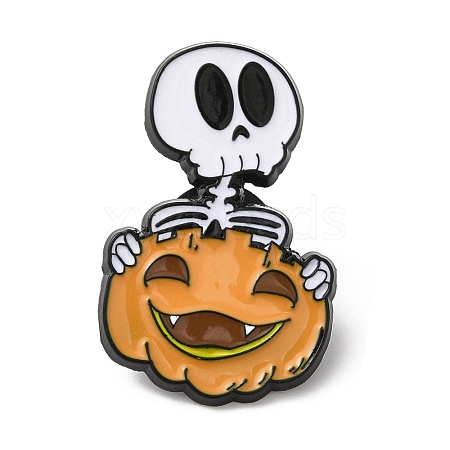 Halloween Alloy Enamel Brooch for Backpack Clothing JEWB-D015-03A-EB-1