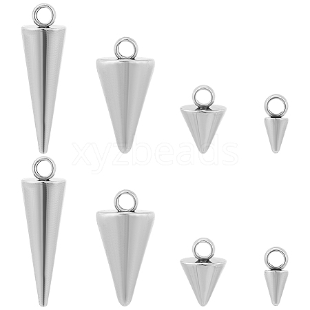 8Pcs 4 Styles 304 Stainless Steel Pendants STAS-LP0001-34-1