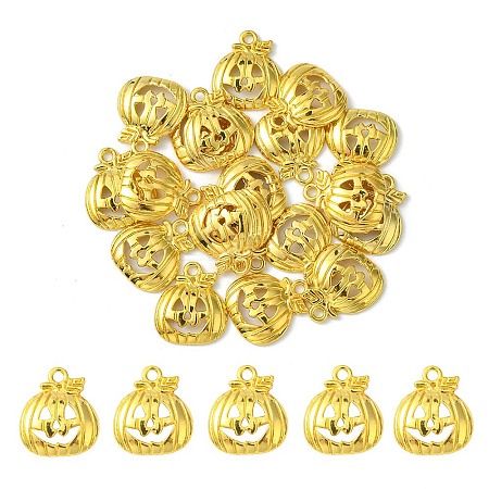 20Pcs Halloween Pumpkin Jack-O'-Lantern Alloy Pendants TIBEP-YW0001-43G-1