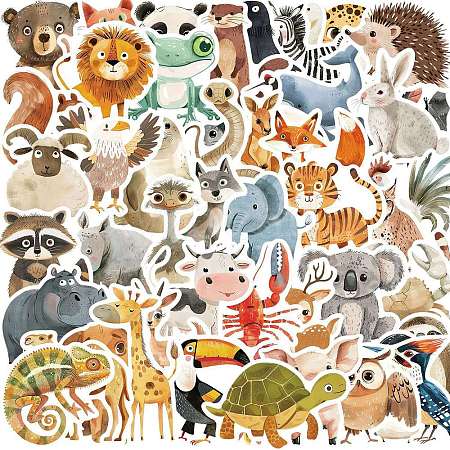 50Pcs 50 Styles PVC Stickers PW-WGD1252-01-1