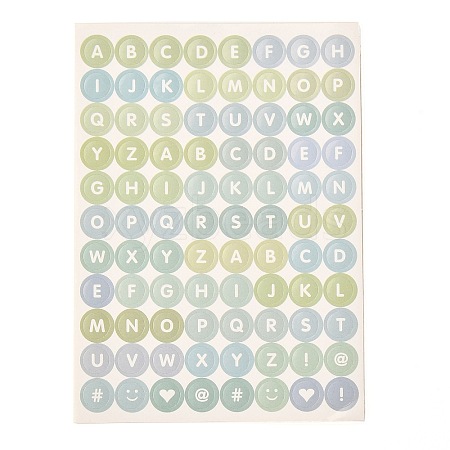 Scrapbooking Round with Capital Letter Self Adhesive Stickers DIY-I071-A03-1