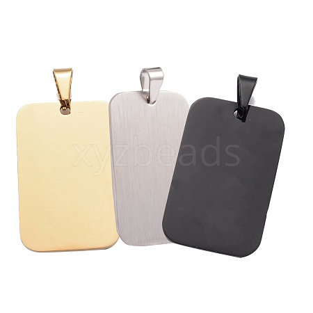 Rectangle Tag Pendants STAS-H061-04M-1