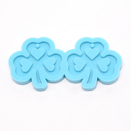 Clover DIY Pendant Silicone Molds DIY-WH0301-91-1