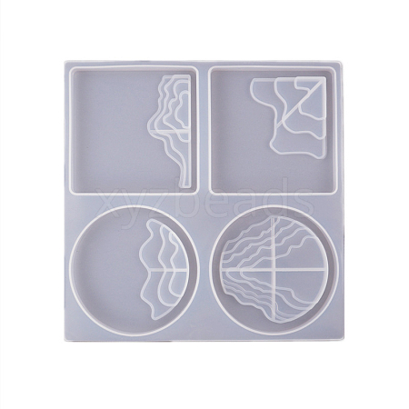 Terraced Fields & Mountains and Rivers Silicone Cup Mat Molds OCEA-PW0001-56A-1