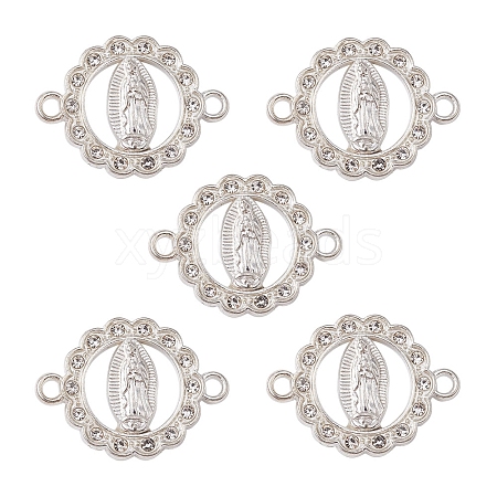 Flat Round Alloy Connector Charms FIND-YW0003-44-1