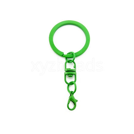 Spray Painted Iron Keychain Swivel Clasps FIND-WH0111-355D-1