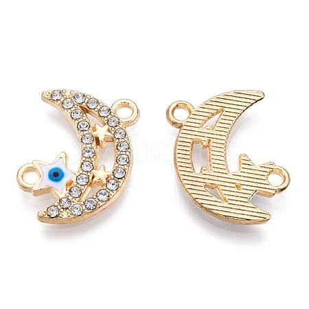 Moon Alloy Enamel Connector Charms ENAM-T013-13KC-04-1