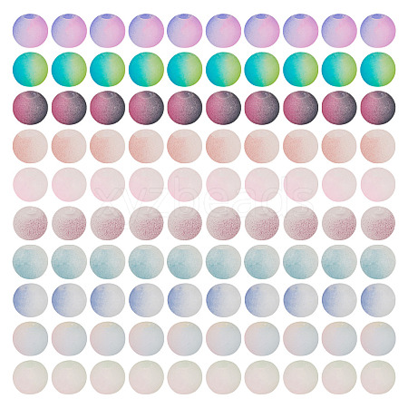 200Pcs 10 Colors Crackle Glass Beads Strands GLAA-TA0003-31D-1