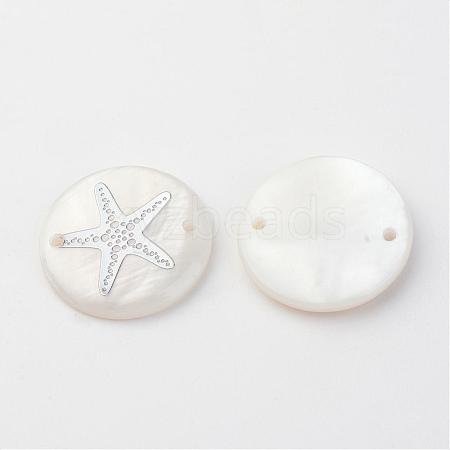 Freshwater Shell Links connectors SHEL-S247-14-1