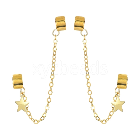 Brass Cuff Earrings EJEW-JE05407-02-1