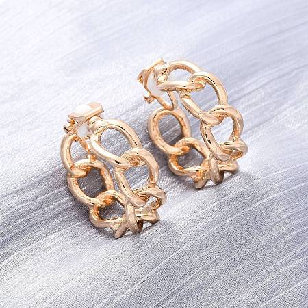 Alloy Silicone Clip-on Earrings EJEW-Z120-01G-01-1