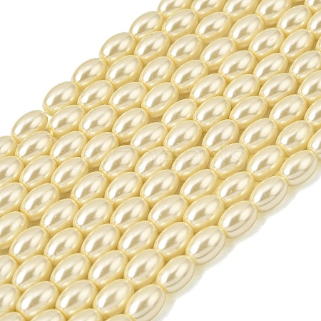Eco-Friendly Glass Pearl Barrel Beads Strands HY-O001-A-03-1