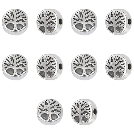 Unicraftale 10Pcs Retro 304 Stainless Steel Beads STAS-UN0055-58-1