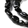 Natural Black Obsidian Beads Strands G-P497-01C-53-4