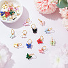 24Pcs 12 Colors Alloy with Acrylic Shoe Charms HJEW-GO00004-5