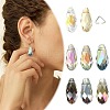 80Pcs 8 Colors Electroplate Transparent Glass Beads EGLA-FS0002-65-6