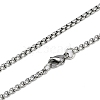 304 Stainless Steel Hollow Moon Cat Shaped Pendant Box Chain Necklaces NJEW-M010-06P-3