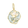 Brass Enamel Pendants KK-F886-03G-03-1