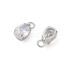 Brass Pave Clear Cubic Zirconia Charms CU-CBAD360-01P-01-2