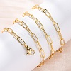 Brass Paperclip Chains Necklaces for Women NJEW-D302-69G-3