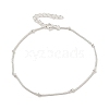 925 Sterling Silver Satellite Chain Bracelets for Women BJEW-E101-01S-06-1