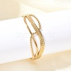 304 Stainless Steel Cuff Bangles for Women BJEW-B120-07G-02-3