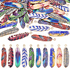 40Pcs 10 Colors Rack Plating Alloy Pendants FIND-UN0007-45-1