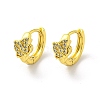 Brass Micro Pave Cubic Zirconia Hoop Earring EJEW-C088-15A-G-1