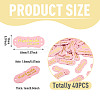 40Pcs PU Leather Craft Label Tags DIY-TADJ0001-22F-3