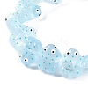 Transparent Glass Enamel Beads Strands GLAA-B021-05G-3