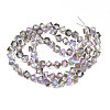 Electroplate Transparent Glass Beads Strands EGLA-N002-29-C01-2