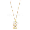 Brass with Cubic Zirconia Pendants Necklaces NJEW-LP0001-45M-G-1