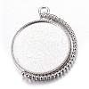 Rotatable Tibetan Style Alloy Pendant Cabochon Settings PALLOY-S087-012P-2