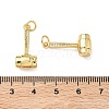 Brass Micro Pave Clear Cubic Zirconia Pendants KK-F930-26B-G-3