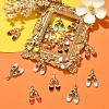 16pcs 8 Colors Zinc Alloy Enamel Pendants PALLOY-CJ0001-144-5