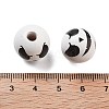 Printed Wood European Beads WOOD-G022-08A-18-3