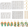  2Pcs 2 Style Twist Geometry Pendant Silicone Molds DIY-TA0005-56-1