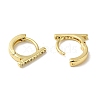 Rack Plating Brass Micro Pave Clear Cubic Zirconia Huggie Hoop Earrings for Women EJEW-C097-13G-02-2