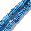 Handmade Lampwork Chevron Beads Strands X-LAMP-K041-01B-07-1