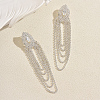 Brass Rhinestone Stud Earrings for Women DO8173-4
