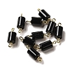 Natural Black Onyx(Dyed & Heated) Connector Charms FIND-C046-17A-01G-1