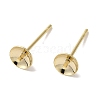 Brass Studs Earrings Finding KK-K383-01C-G-1