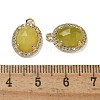 Natural Korean Jade Faceted Oval Pendants G-I375-02G-02-3