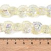 Electroplate Baking Paint Transparent Glass Beads Strands GL-CBA17FF-01K-4