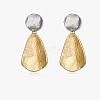 Two Tone Brass Dangle Stud Earrings FS-WGF18BB-07-1
