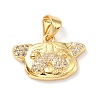 Brass Micro Pave Cubic Zirconia Pendants ZIRC-H120-01G-2