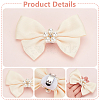   2 Pairs 2 Colors Polyester Bowknot Bridal Shoe Decoration DIY-PH0020-72-4