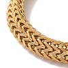 Vacuum Plating 201 Stainless Steel Wheat Chain Bracelets for Women Men BJEW-H612-06A-G-2