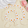 2Pcs Cloth Small Sunflowe Wreath Headband OHAR-CP0001-20B-4