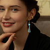 6 Pairs 6 Styles Ethnic Polyester Tassel Dangle Earrings EJEW-FI0003-03-7